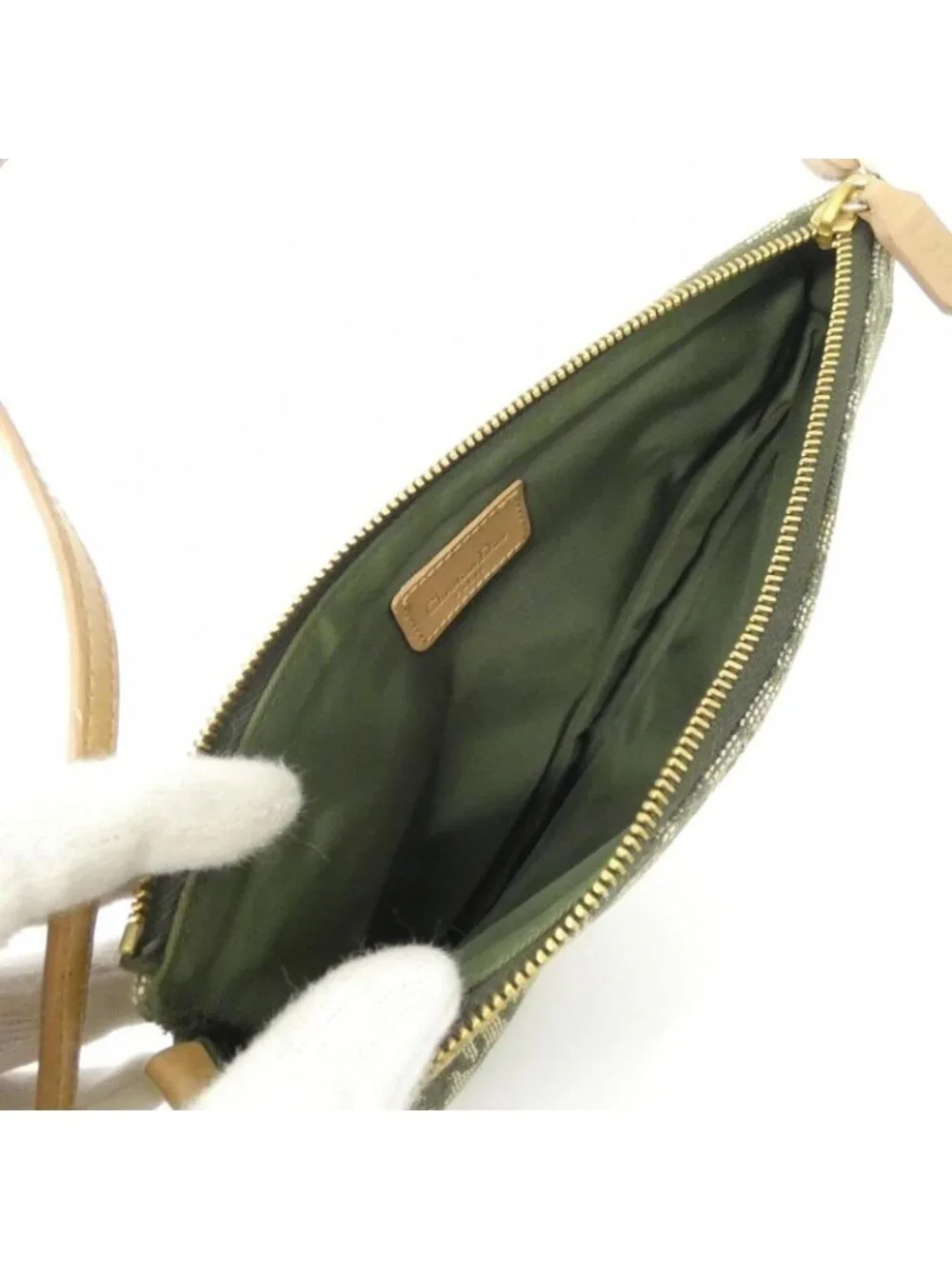 Dior Vintage Bag Canvas Green - Picture 9 of 10